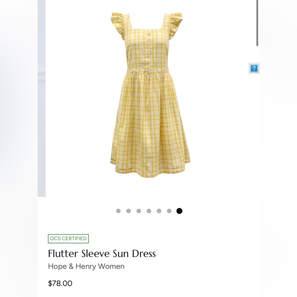 Yellow Gingham Kids Dress